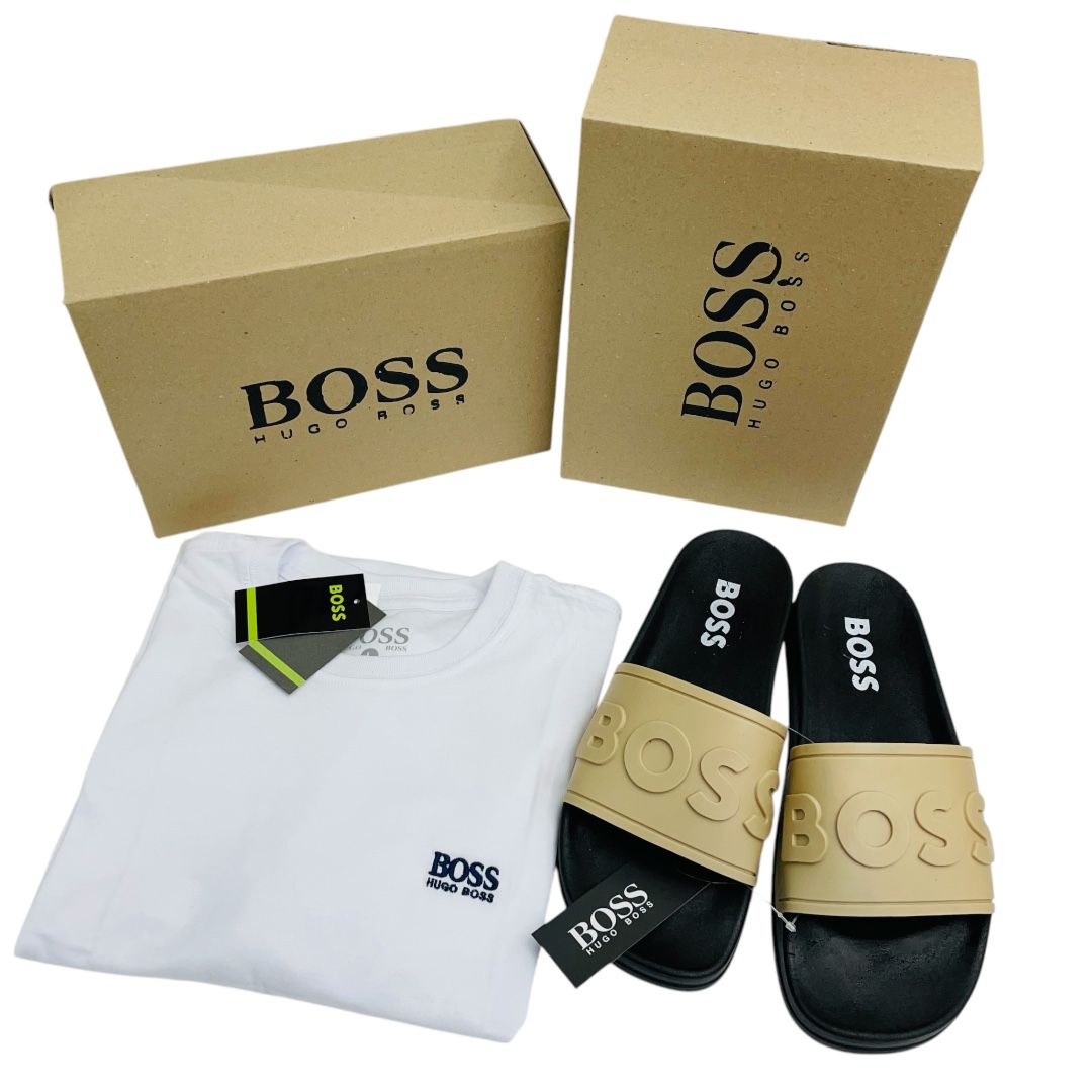 💼 Combo Hugo Boss – Camisa + Sandalias