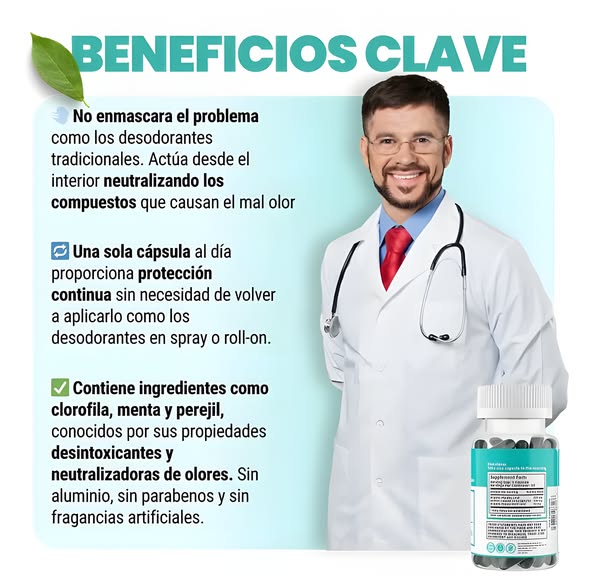 🌿 DEOS – Desodorante Corporal em Cápsulas